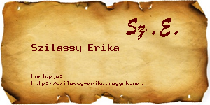 Szilassy Erika névjegykártya
