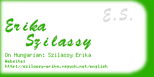 erika szilassy business card